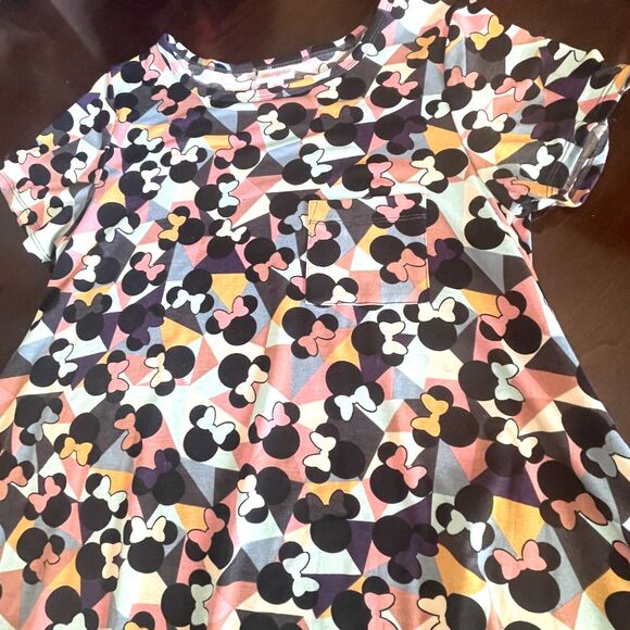 Lularoe Disney Carly Minnie Mouse Midi Dress M Short Sleeves Casual Loose Fit - Picture 6 of 10